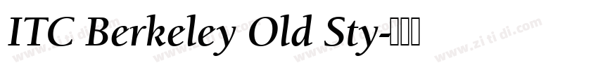 ITC Berkeley Old Sty字体转换